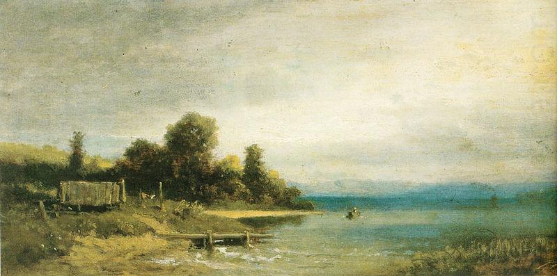 Carl Spitzweg Landschaft am Ammersee. First version china oil painting image